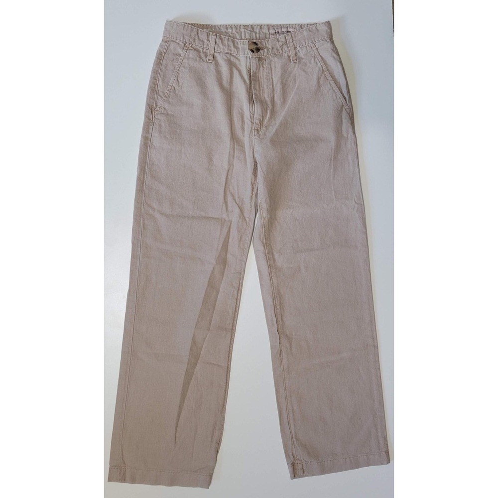 AG Caden Wide Leg Trouser Linen Blend Pants